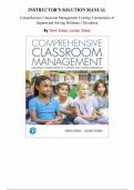 Comprehensive Classroom Management&colon; Creating Communities of Support and Solving Problems &ndash; 12th Edition by Vern Jones & Louise Jones &vert; Instructor&rsquo;s Solutions Manual for Chapters 1&ndash;10