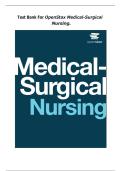 Test Bank for OpenStax Medical-Surgical Nursing &vert; Latest Update 2026 Exam Prep Graded A&plus;