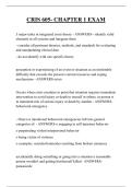 CRIS 605- CHAPTER 1 EXAM QUESTIONS AND ANSWERS 2026