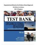 Test Bank For Organizational Behavior&colon; An Evidence-Based Approach 14th Edition by Luthans&comma;&comma; All 14 Chapters Covered&comma; Verified Latest Edition