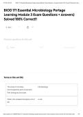 BIOD 171 Essential Microbiology Portage Learning Module 3 Exam Questions &plus; Answers&rpar; Solved 100&percnt; Correct&excl;&excl;