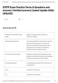 STRTP Exam Practice Terms & Questions and Answers &lpar;Verified Answers&rpar; &lpar;Latest Update 2026&rpar; UPDATE&excl;&excl;