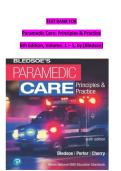 TEST BANK For Paramedic Care - Principles and Practice&comma; 6th Edition&comma; Volume 1 - 5 by Bledsoe&comma; Verified Chapters&comma; Complete Newest Version