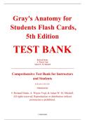 Test Bank &ndash; Gray's Anatomy for Students Flash Cards&comma; 5th Edition &ndash; Richard Drake&comma; A&period; Wayne Vogl&comma; Adam W&period; M&period; Mitchell &ndash; ISBN 9780443105142 &lpar;Sections 1&ndash;8&rpar;