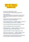 NURS 5220&colon; MODULE 1 WITH 100&percnt; CORRECT ANSWERS 2026
