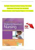 Test Bank for Maternal-Newborn Nursing&colon; The Critical Components of Nursing Care 4th Edition by Roberta Durham & Linda Chapman &ndash; Complete Chapters 1&ndash;19 Exam Questions