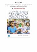 Comprehensive Classroom Management&colon; Creating Communities of Support and Solving Problems &ndash; 12th Edition by Vern Jones & Louise Jones &vert; Complete Test Bank for Chapters 1&ndash;10