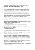 BIDA 630 FINAL EXAM REVIEW QUESTIONS WITH VERIFIED ACCURATE ANSWERS 2026