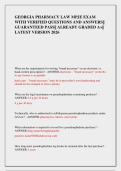 GEORGIA PHARMACY LAW MPJE EXAM  WITH VERIFIED QUESTIONS AND ANSWERS&vert;&vert;  GUARANTEED PASS&vert;&vert; ALREADY GRADED A&plus;&vert;&vert;  LATEST VERSION 2026