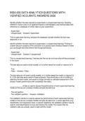 BIDA 630 DATA ANALYTICS QUESTIONS WITH VERIFIED ACCURATE ANSWERS 2026 