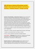 BIOL 252 Human Anatomy & Physiology II w&sol;Lab &vert; Module 3 Exam Review 50&plus; Questions and Answers - Summary &vert; LockDown Browser &vert; Portage Learning