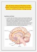 BIOL 252 Human Anatomy & Physiology II w&sol;Lab &vert; Module 5 Exam Review 50&plus; Questions and Answers - Summary &vert; LockDown Browser &vert; Portage Learning