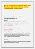 BIOL 252 Human Anatomy & Physiology II w&sol;Lab &vert; Final Exam Review 75 Questions and Answers -Summary &vert; LockDown Browser &vert; Portage Learning