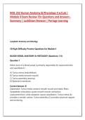 BIOL 252 Human Anatomy & Physiology II w&sol;Lab &vert; Module 4 Exam Review 70&plus; Questions and Answers - Summary &vert; LockDown Browser &vert; Portage Learning