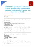 CHEM 121 Lab Report 1 Actual Lab Assessment 2026&sol;2027 &vert; Equipment&comma; Safety&comma; and Mass&sol;Volume Measurement &vert; Portage Learning &vert; Graded A&plus; &vert; Pass Guaranteed - A&plus; Graded