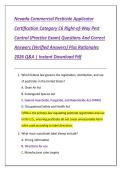 Nevada Commercial Pesticide Applicator  Certification Category C6 Right-of-Way Pest  Control &lpar;Practice Exam&rpar; Questions And Correct  Answers &lpar;Verified Answers&rpar; Plus Rationales  2026 Q&A &vert; Instant Download Pdf 