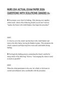 NURS 204 ACTUAL EXAM PAPER 2026 QUESTIONS WITH SOLUTIONS GRADED A&plus;