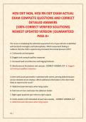 HESI RN EXIT EXAM NEWEST 2026&sol; 2027 PACKAGE DEAL&vert; 8 DIFFERENT VERSIONS WITH COMPLETE ACTUAL EXAM QUESTIONS AND CORRECT DETAILED ANSWERS &lpar;VERIFIED ANSWERS&rpar; ALREADY GRADED A