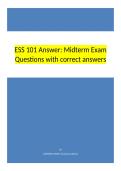 ESS 101 Midterm Exam Questions with correct answers