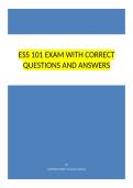 ESS 101 EXAM WITH CORRECT QUESTIONS AND ANSWERS