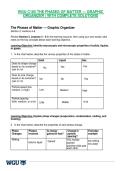 WGU C165 THE PHASES OF MATTER &mdash; GRAPHIC ORGANIZER &vert; WITH COMPLETE SOLUTIONS