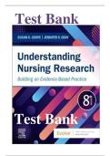 TEST BANK FOR UNDERSTANDING NURSING RESEARCH&colon; BUILDING AN EVIDENCE-BASED PRACTICE 8TH EDITION BY GROVE AND GRAY