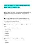 NURS 215 PRACTICE TEST 2026 EXAM SCRIPT WITH VERIFIED SOLUTIONS
