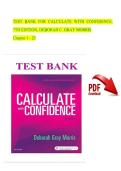 Calculate with Confidence&comma; 7th Edition &mdash; Complete Test Bank &lpar;Chapters 1&ndash;25&rpar; &vert; Deborah C&period; Gray Morris &vert; Dosage Calculations Exam Questions