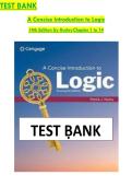 A Concise Introduction to Logic&comma; 14th Edition &mdash; Complete Test Bank &lpar;Chapters 1&ndash;14&rpar; &vert; Hurley &vert; Logic Exam Questions and Practice Material