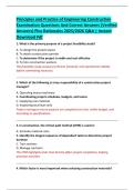Principles and Practice of Engineering Construction  Examination Questions And Correct Answers &lpar;Verified  Answers&rpar; Plus Rationales 2025&sol;2026 Q&A &vert; Instant  Download Pdf