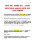 SPCE 609 - QUIZ 2 2026 LATEST  QUESTIONS AND ANSWERS&vert; ACE  YOUR GRADES&period;