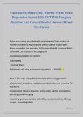 Openstax Psychiatric MH Nursing Newest Exam  Preparation Newest 2026-2027 With Complete  Questions And Correct Detailed Answers&vert; Brand  New Version 