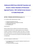 McKissock USPAP Exam 2026&sol;2027 Questions and Answers &vert; Uniform Standards of Professional Appraisal Practice &vert; 100&percnt; Verified Correct Answers &vert; A&plus; Graded Study Guide