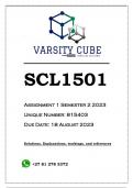 SCL1501 Assignment 1 (ANSWERS) Semester 2 2023 - DISTINCTION GUARANTEED