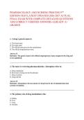 PHARMACOLOGY AND NURSING PROCESS 9TH EDITION-TEST LATEST UPDATED 2026-2027 ACTUAL FINAL EXAM WITH COMPLETE DETAILED QUESTIONS AND CORRECT VERIFIED ANSWERS ALREADY A&plus; GRADED