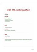 MHACBO - QMHA 1 Exam Questions and Answers