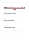QMHA - General Info and Domain 1 Exam Questions and Answers