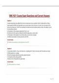 EMS 1021 Course Exam Questions and Correct Answers