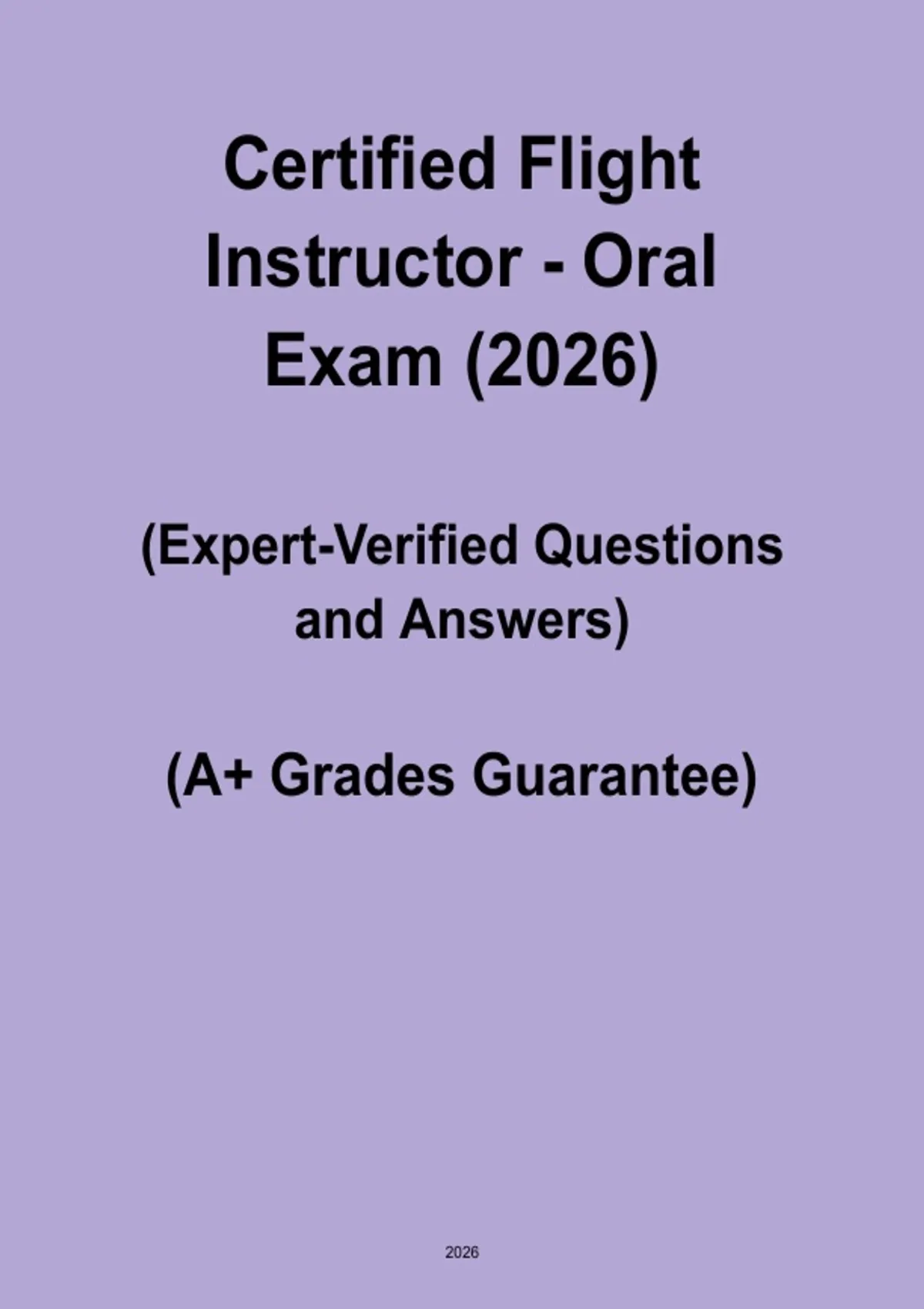 Certified Flight Instructor (CFI) Oral Exam PDF | Pilot Instructor Exam ...