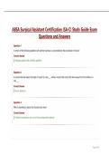 ABSA Surgical Assistant Certification &lpar;SA-C&rpar; Study Guide Exam Questions and Answers