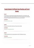 Surgical Assistant Certification Exam Questions and Correct Answers