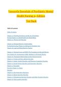 TEST BANK for Varcarolis Essentials of Psychiatric Mental Health Nursing 3rd Ed by Halter Q&A