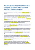  ALERRT Active Shooter Exam Guide&colon; Confirmed Questions & Solutions