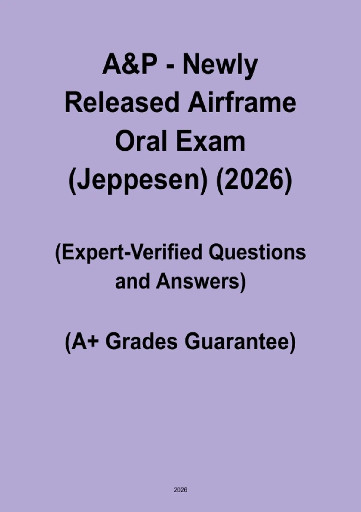 A&P Airframe Oral Exam (Jeppesen) PDF | Aviation Maintenance ...