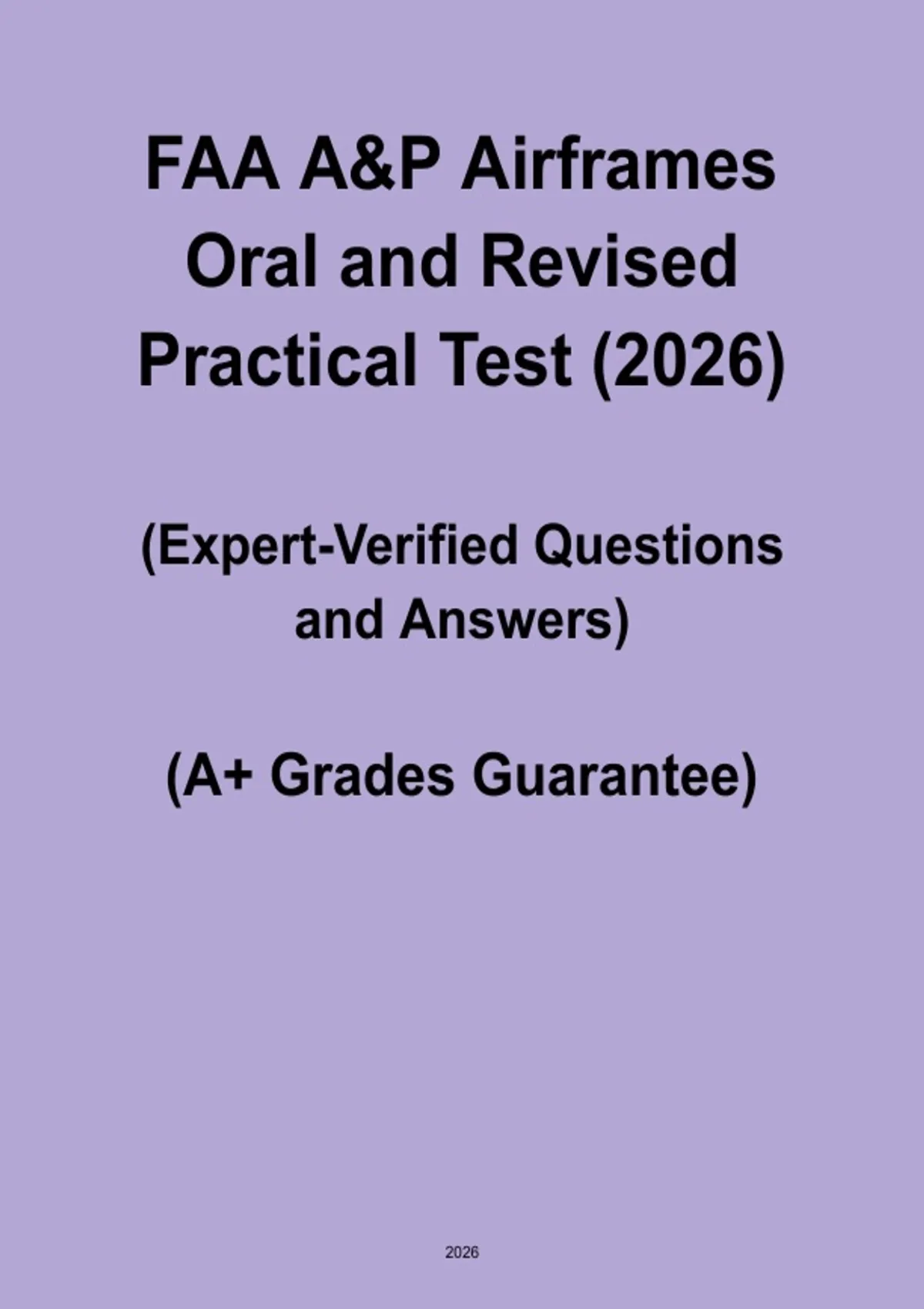 FAA A&P Airframes Oral & Revised Practical Test PDF | Aviation ...