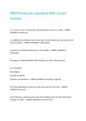 DBMS Final Exam Questions With Correct Answers