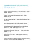 ADEQ Water Distribution Level 2 Exam Questions With Correct Answers