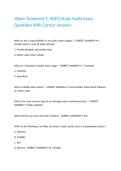 Water Treatment 1- ADEQ Study Guide Exam Questions With Correct Answers 
