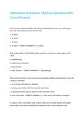 ADEQ Water Distribution 1&2 Exam Questions With Correct Answers