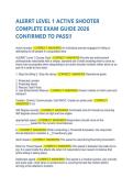 ALERRT Active Shooter Level1 Exam Guide 2025&colon; Complete Questions & Verified Answers